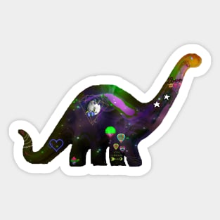 Tattoo Galaxy Dino Sticker